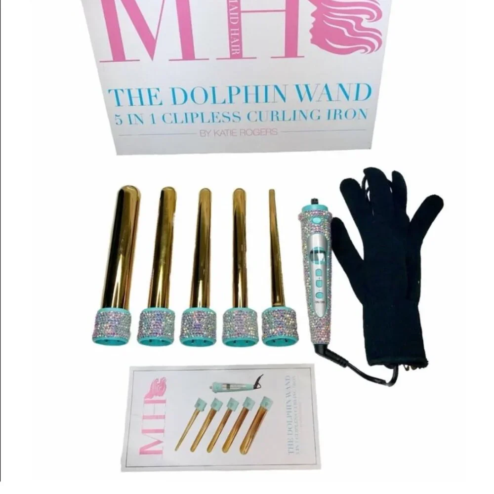 Special Edition Dolphin Wand 5-in-1 Clipless Curling Iron - Picture 1 of 4